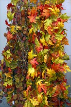 Colourful plastic autumn leaves for sale