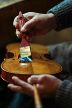 Senior expert violin maker luthier