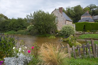 France's shortest river with old watermill