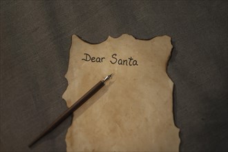 Close up christmas letter with mock up