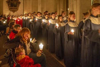 Quempas singing of the Braunschweig Cathedral Singing School for Advent in Braunschweig Cathedral