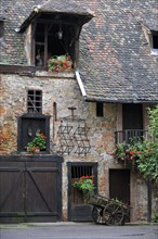 Facade of rustic farmhouse at Colmar