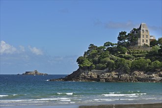 Fort and typical house at Dinard