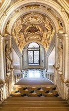 Magnificent staircase decorated with frescoes