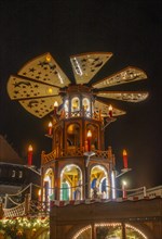 Large Christmas pyramid at the Braunschweig Christmas market