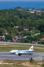 A Bangkok Air Airbus A319 aircraft with the registration HS-PPR at Koh Samui Airport