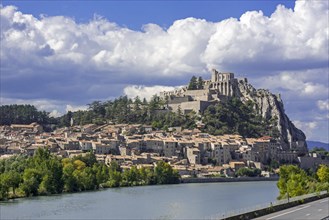 Citadel of the city Sisteron on the banks of the River Durance