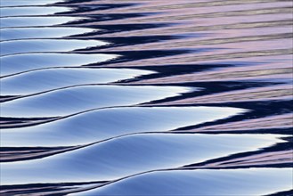 Abstract pattern of repetitive ripples in sea
