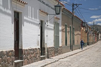Paved street and houses in Humahuaca
