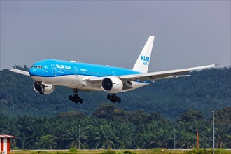 A KLM Asia Boeing 777-200ER aircraft with the registration PH-BQN at Kuala Lumpur Airport