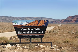 Sign Vermilion Cliffs National Monument