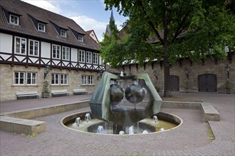 Fountain at the square Ballhofplatz in Hannover