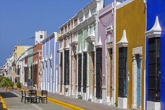 Colourful colonial houses in the historic city centre of San Francisco de Campeche