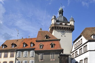 Old houses and the baroque clock tower