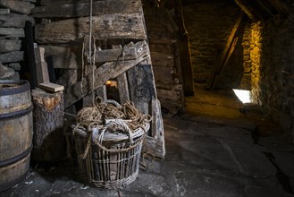 Interior of byre at the Croft House Museum