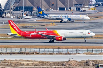 A VietJet Air Airbus A321 aircraft with the registration number VN-A673 at Bangkok Suvarnabhumi Airport