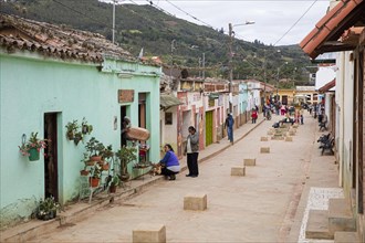 Colourful colonial houses in the town Samaipata