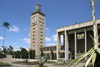 Parliament House clock tower in the capital city Nairobi