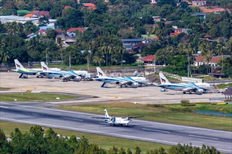 Bangkok Air aircraft at Koh Samui Airport