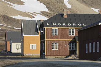 Wooden houses in Ny-Alesund