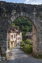 Town gate of the medieval village Saint-Cirq-Lapopie