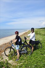 Cyclists at Dutchman's Cap on the Curonian Spit