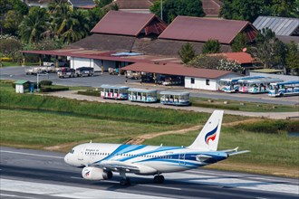 A Bangkok Air Airbus A319 aircraft with the registration HS-PPR at Koh Samui Airport