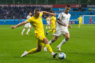 Oleksandr SVATOK Ukraine in a duel with Gianluca SCAMACCA Italy