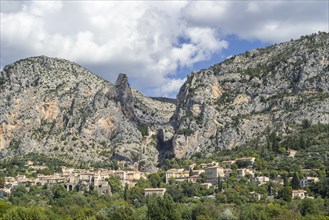 The village Moustiers-Sainte-Marie in the Alpes-de-Haute-Provence