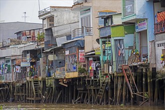 Stilt houses in the Mekong Delta near Can Tho