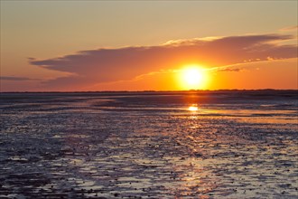 Sunset over the Wadden Sea