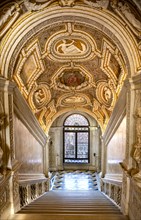 Magnificent staircase decorated with frescoes