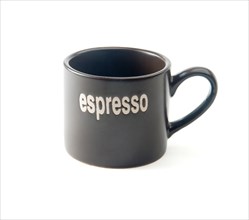 Espresso cup on white background