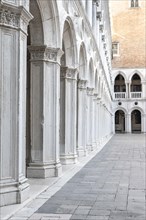Columns of the arcades in the courtyard of the Doge's Palace