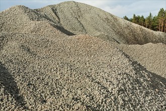 Close-up of a large pile of gravel