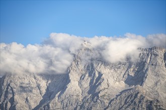Cloudy summit of the Zugspitze