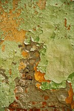 Texture of the old painted and destroyed wall