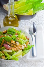 Fresh homemade classic ceasar salad