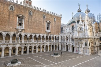 Inner courtyard of the Doge's Palace with St Mark's Basilica