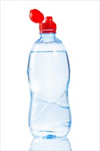 An open bottle of water