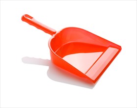 A red dustpan