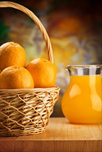 Oranges with juice