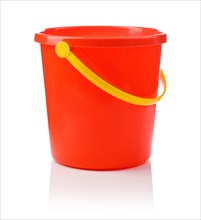 Empty red bucket