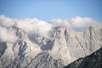 Cloudy summit of the Zugspitze