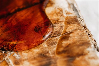 Processing solid wood with varnish and epoxy. furniture restoration