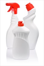 White kitchen bottles isolated