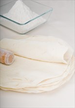 Making fresh homemade pita bread