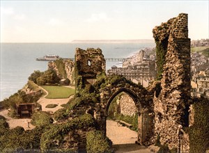 Hastings Castle is located in the town of Hastings in the English administrative unit of East Sussex