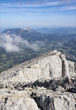 Rocky mountain flank of the Watzmann