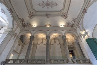 Colonnade in the vestibule of the former baroque Palazzo Reale